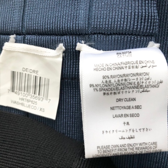 Herve Léger Deidre Colorblock Bandage Dress XS - Picture 5 of 8